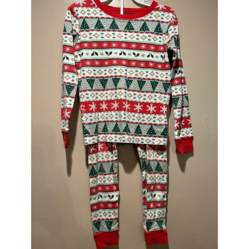 Carters Christmas Stripes and Trees Size 5